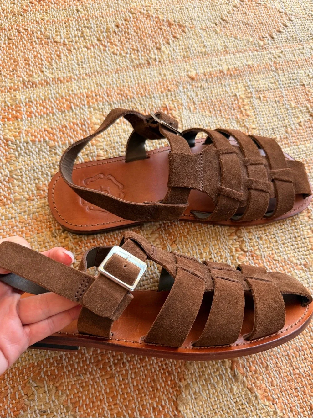 Grenson Quincy Suede Leather Sandals Men’s 7-8